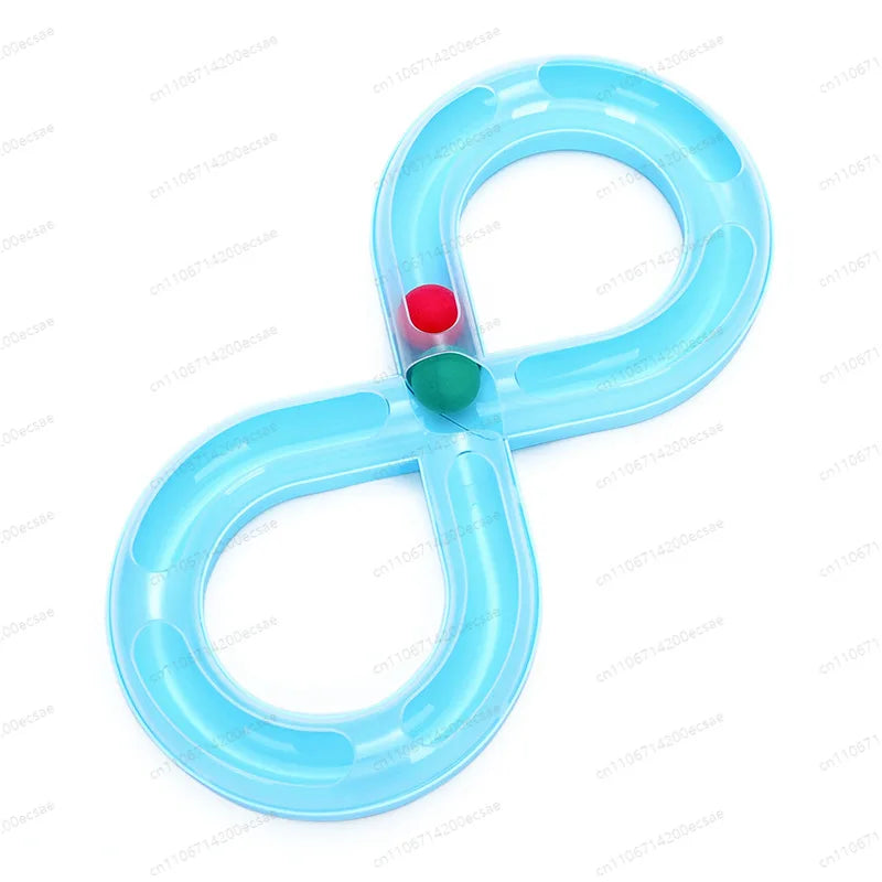 Automatic Cat Teaser Toy | Turntable Track Ball & Teasing Stick to Relieve Boredom for Kittens & Cats, Pet Supplies