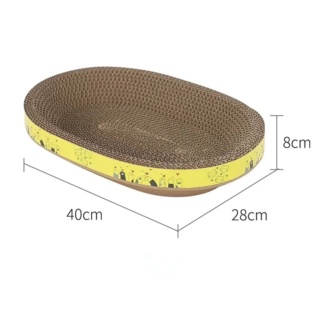 2-in-1 Oval Cat Scratcher & Bed