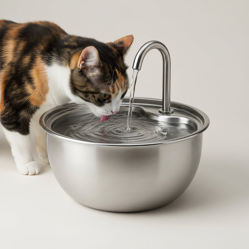 AquaNest Stainless Steel Pet Fountain (4.0L)